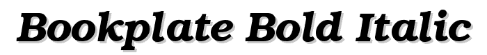 Bookplate Bold Italic font
